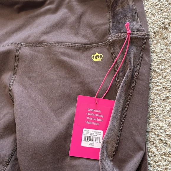 Juicy Couture Sport Women's Stretch brown Velour Side Panel Legging, NWT medium - Picture 2 of 6